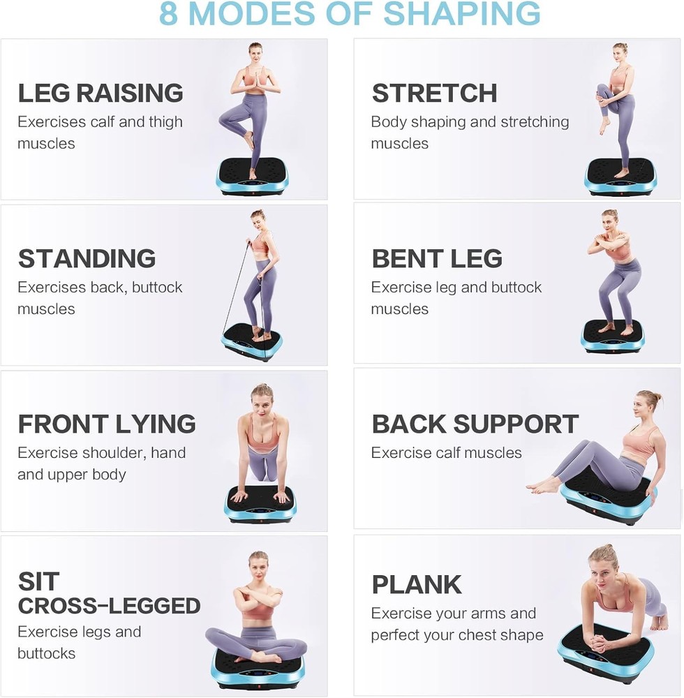 Vibration Plate Exercise Machine - Full Body Workout Vibration Platform with Loo