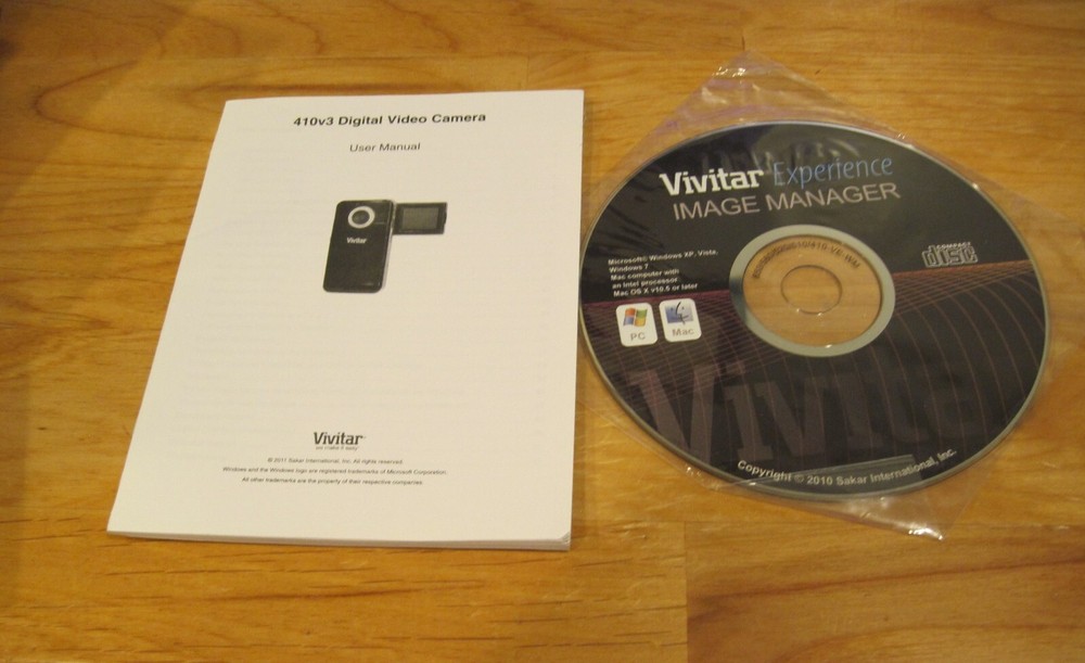 Vivitar Experience Image Manager Instructions
