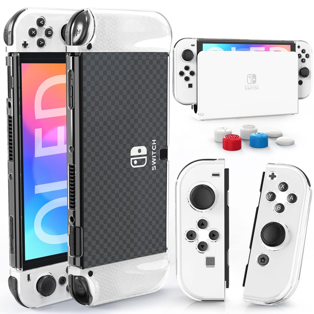 HEYSTOP Switch OLED Case for Nintendo Model, Dockable Cover Black