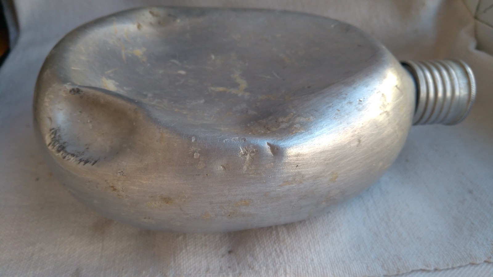 WW2 Red Army Aluminum Water Flask Canteen Stamp 1938 Красный Выборжец