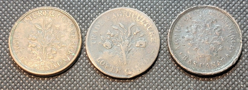 3 CANADA UN SOU TOKENS L1886