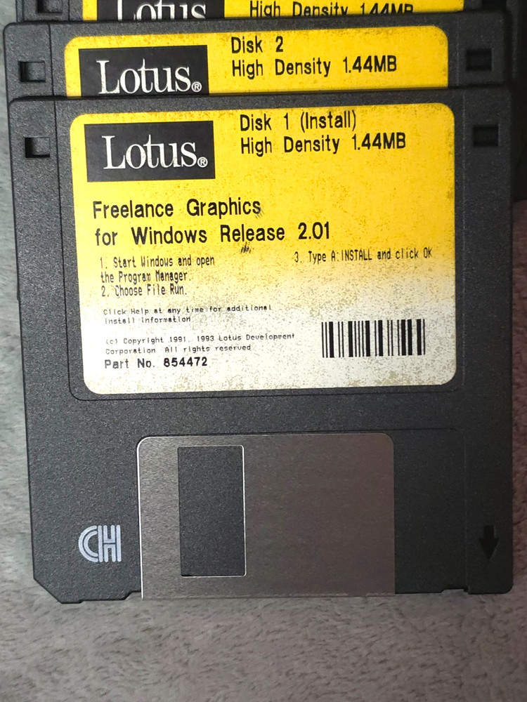 Lotus Freelance Graphics Release 2.01 Windows Program Disk Diskette 3.5 3-1/2 in