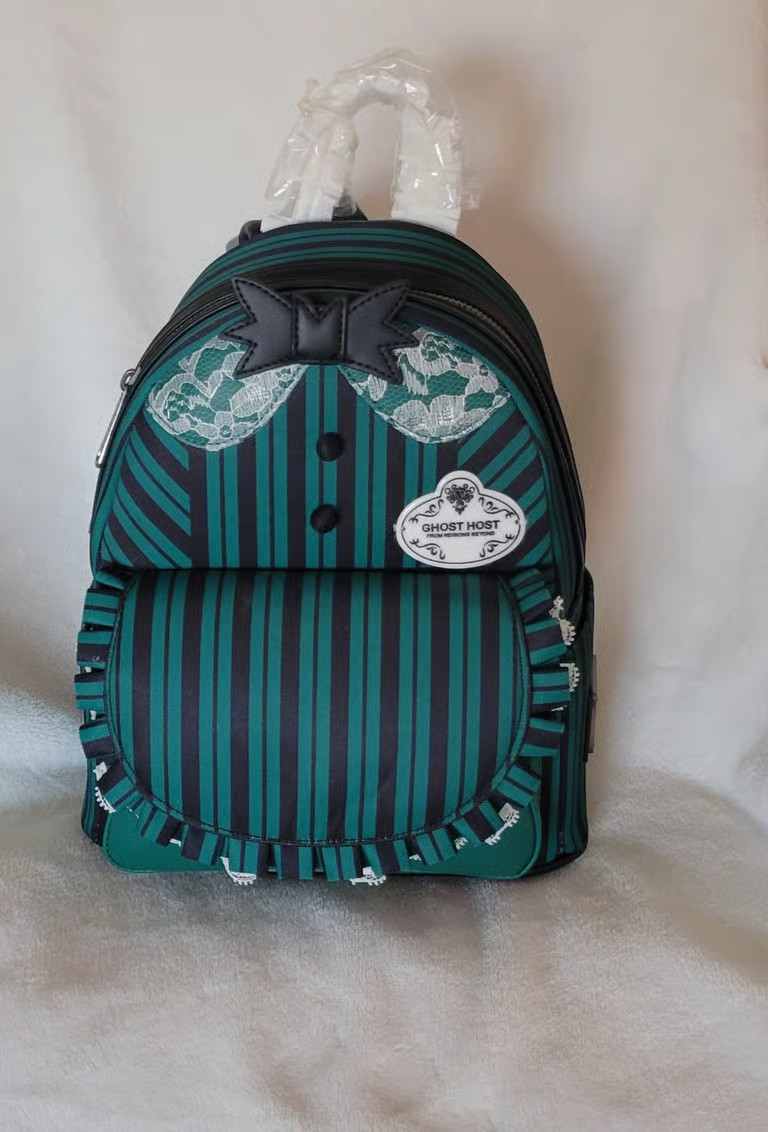 Disney Parks Haunted Mansion Ghost Host Tag Mini Backpack Loungefly