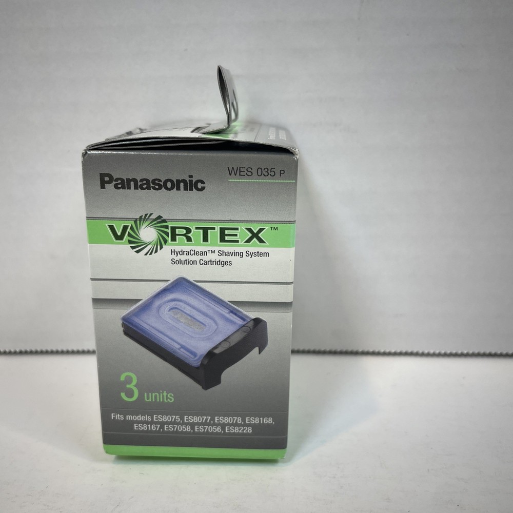 Panasonic Vortex HydraClean Shaving System Solution Cartridges 3 Pack WES 035 P