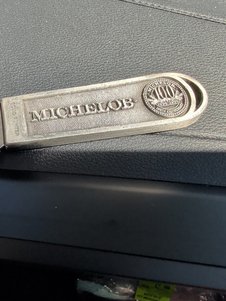 Michelob Solid Pewter 100th Anniversary Bottle Opener