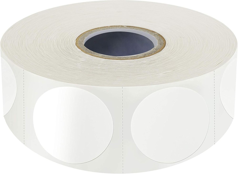1500 PCS White Round Color Coding Circle Dots Inventory Stickers 1,