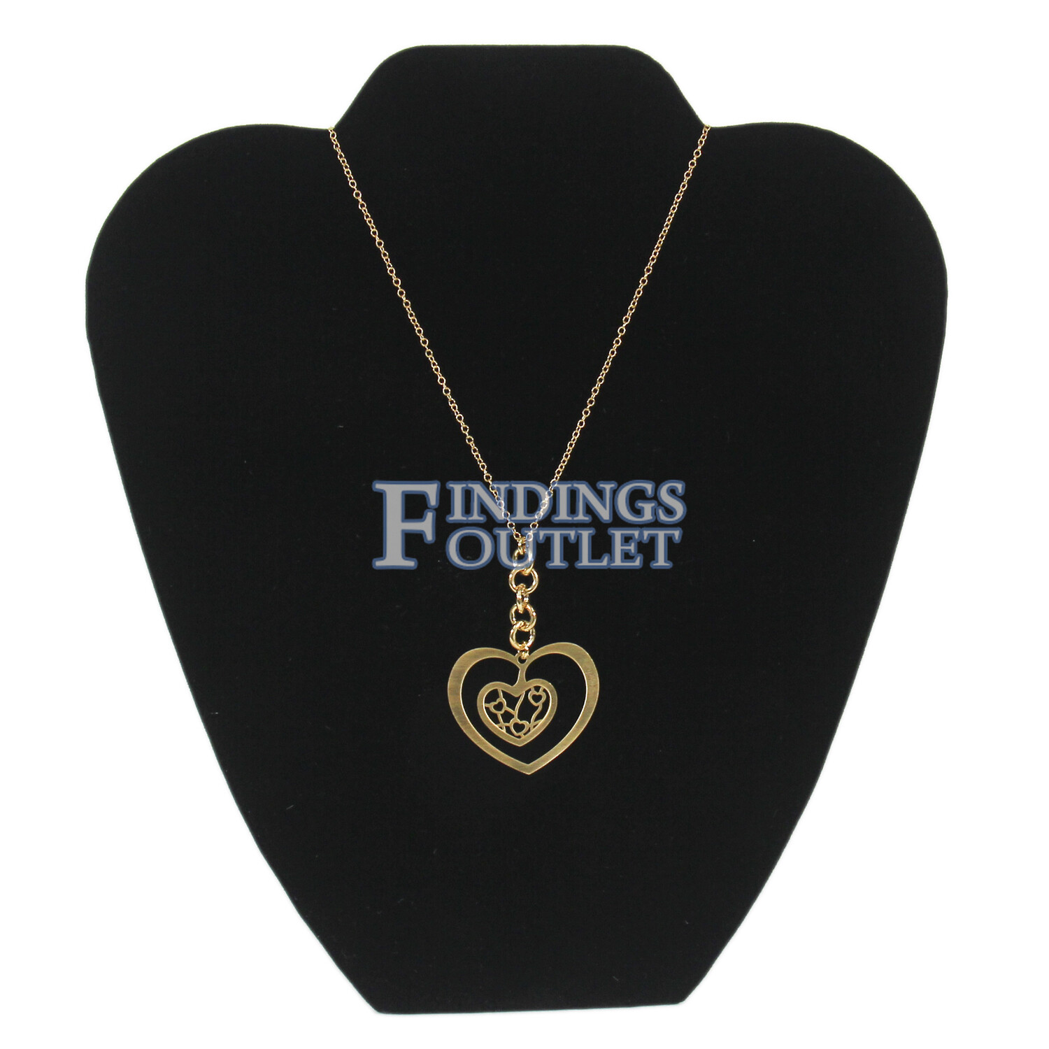 Black Velvet Necklace Chain Jewelry Display Holder Padded Neckform Easel Stand