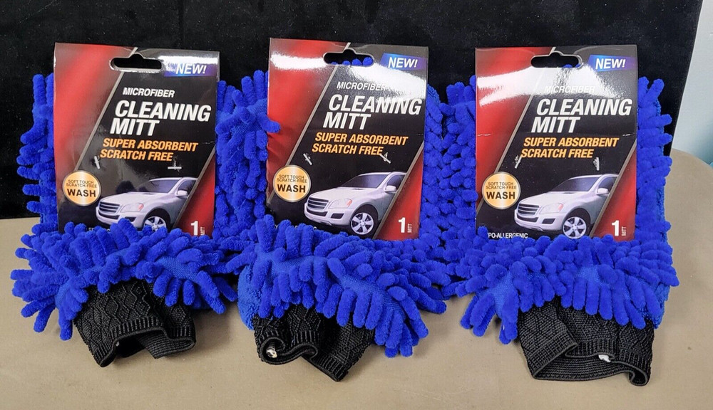 Microfiber Cleaning Mitt 3 pack