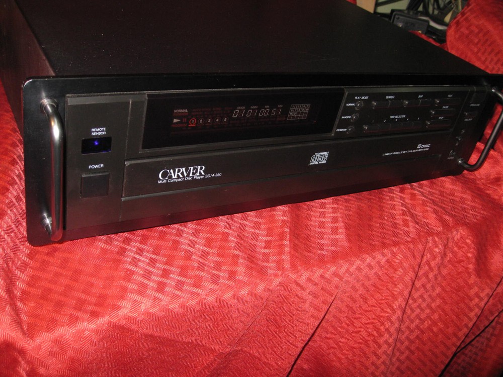 Carver SD/A350 Rack Mount CD Player Tested & Working w/ Remote Control