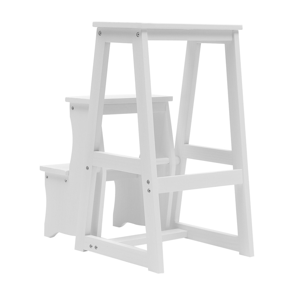 Folding Library Ladder Chair, Lightweight Portable Multifunctional Step Stool