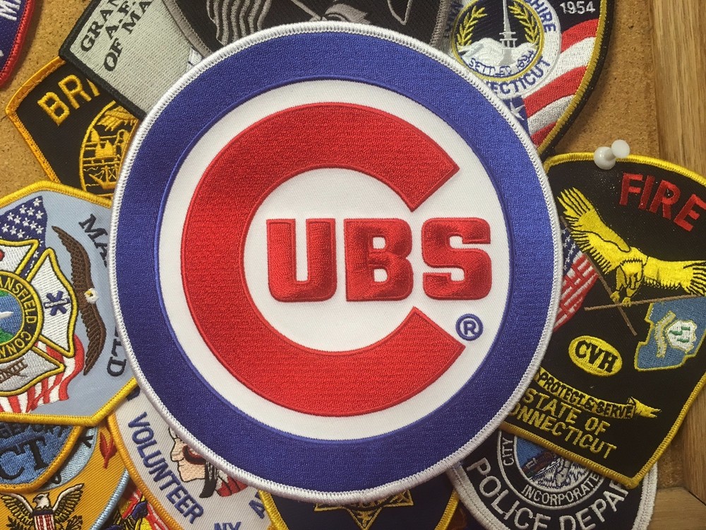 Chicago Cubs patch logo iron-on or sew on patch baseball Jersey patch 7" dia.