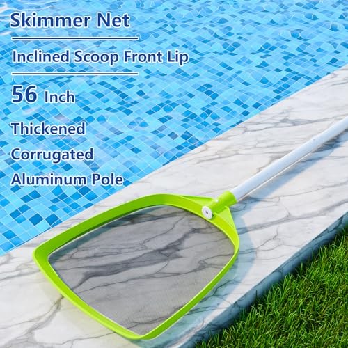 Pool Skimmer Net- Total Length 72 inches Rake with Regular Mesh
