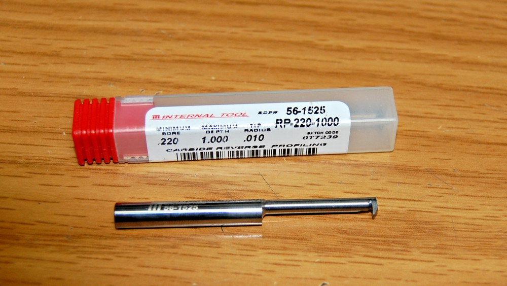 REVERSE PROFILE TOOL .2200" MIN BORE 1" MAX SOLID CARBIDE INTERNAL TOOL# 56-1525
