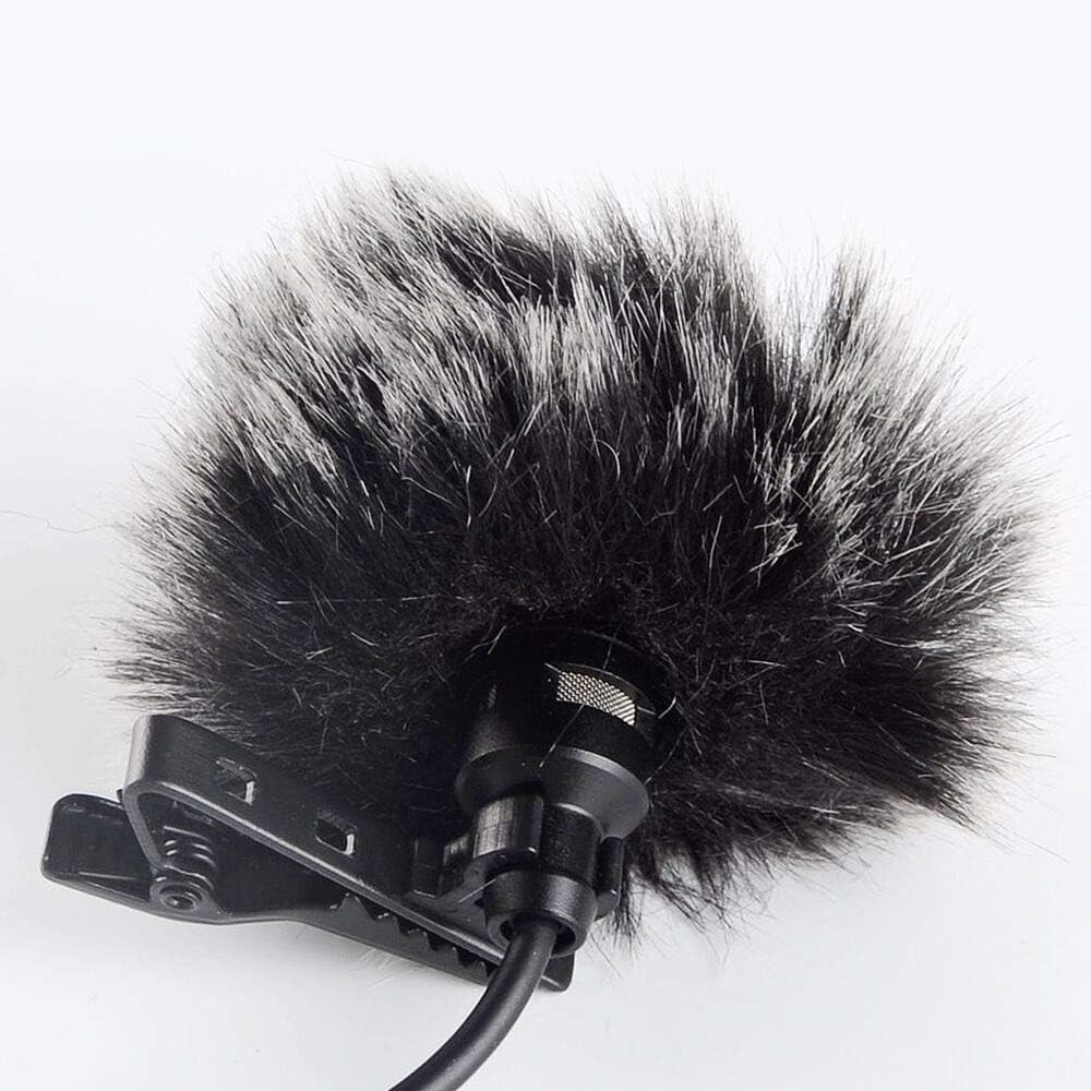 Lavalier Wind Muff Windscreen 2 Pack for Microphones 0.4inch Black White