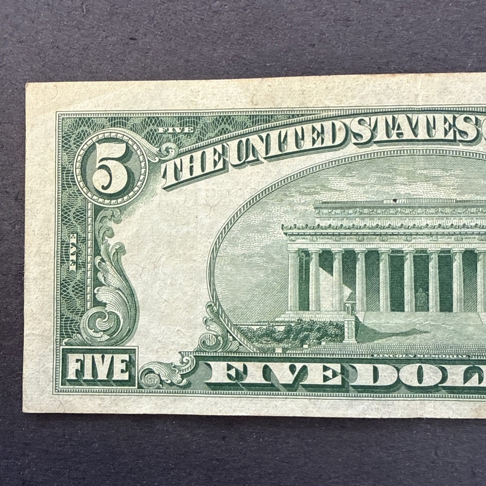 1953 $5 Silver Certificate Blue Seal Five Dollar Bill