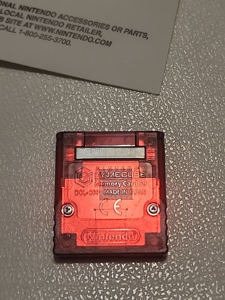 Pokemon Box Ruby and Sapphire Gamecube USA Sticker Insert Only And Memory Card