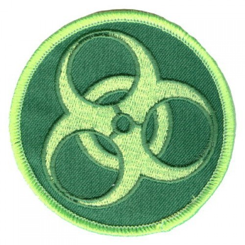 BIOHAZARD PATCH GREEN ON GREEN
