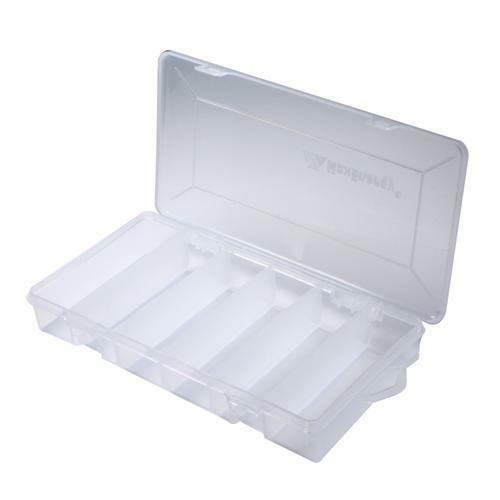 6 Compartment Clear Plastic Storage Tray Box Parts Organizer 8 1/4" X 4 1/4"