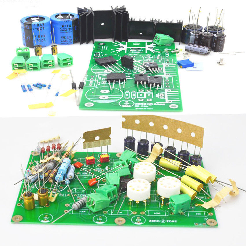 NEW E834 RIAA MM Amplifier Kit Base + Power Supply Kit + Transformer