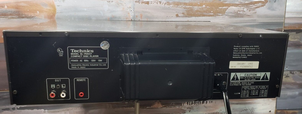 Technics SL-PD647 5 Disc CD Changer Player MASH *FULLY SERVICED *