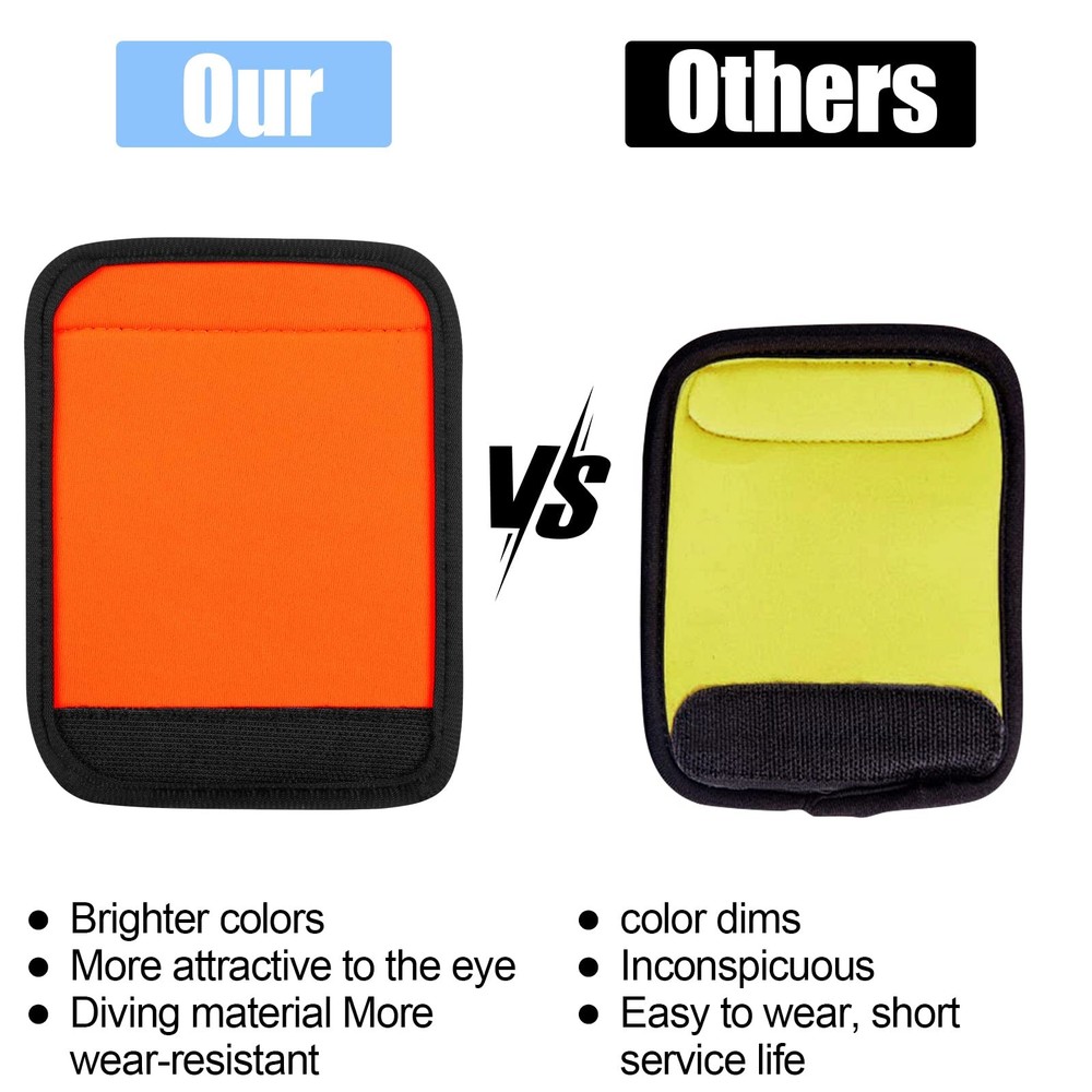 6 Pack Luggage Handle Wrap, Wraps for 4.5 inch, Orange