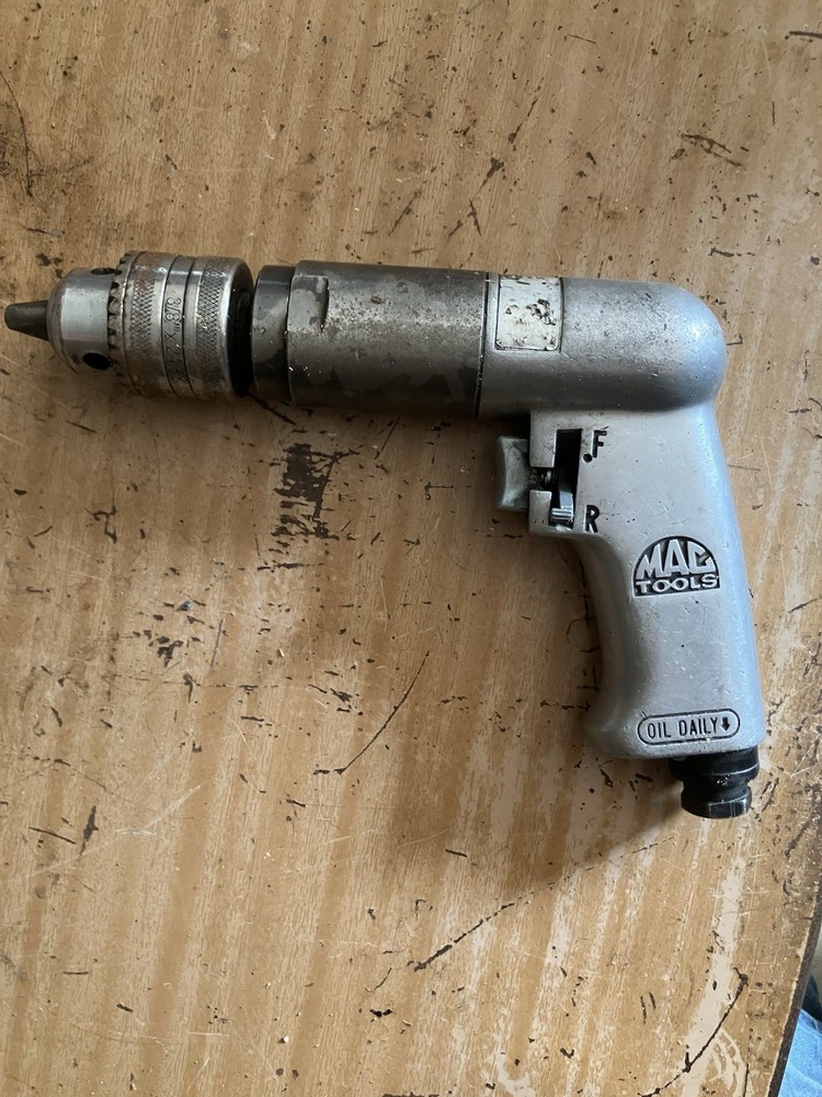 Pneumatic Air Drill Silver Industrial Tool