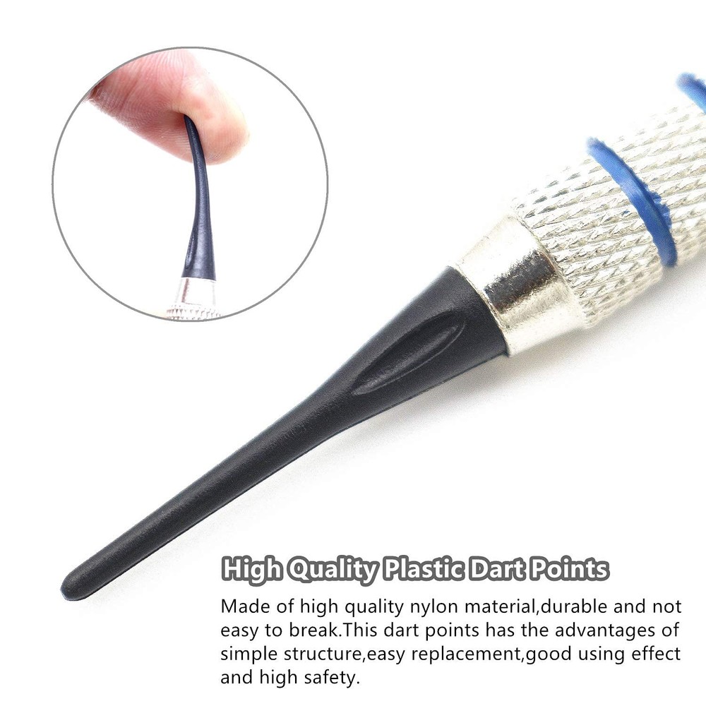 2BA Thread Plastic Tip Dart Points 300 Pack Soft Dart Tips Replacement Dart A...