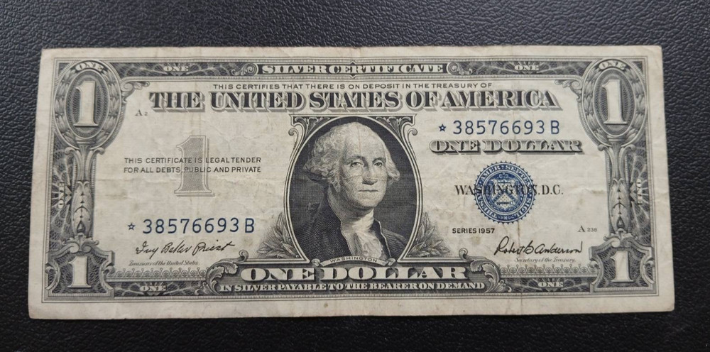 1957 $1 Blue Seal Silver Certificate - Star Note