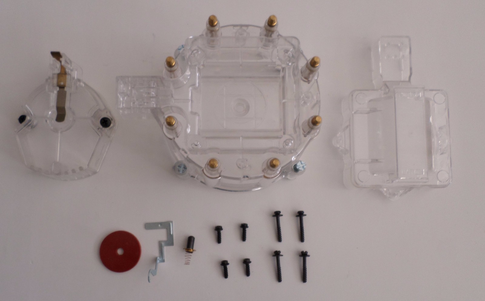 HEI Distributor Cap, Coil Cover & Rotor CLEAR GM-CHEVY-PONTIAC-OLDSMOBILE-FORD
