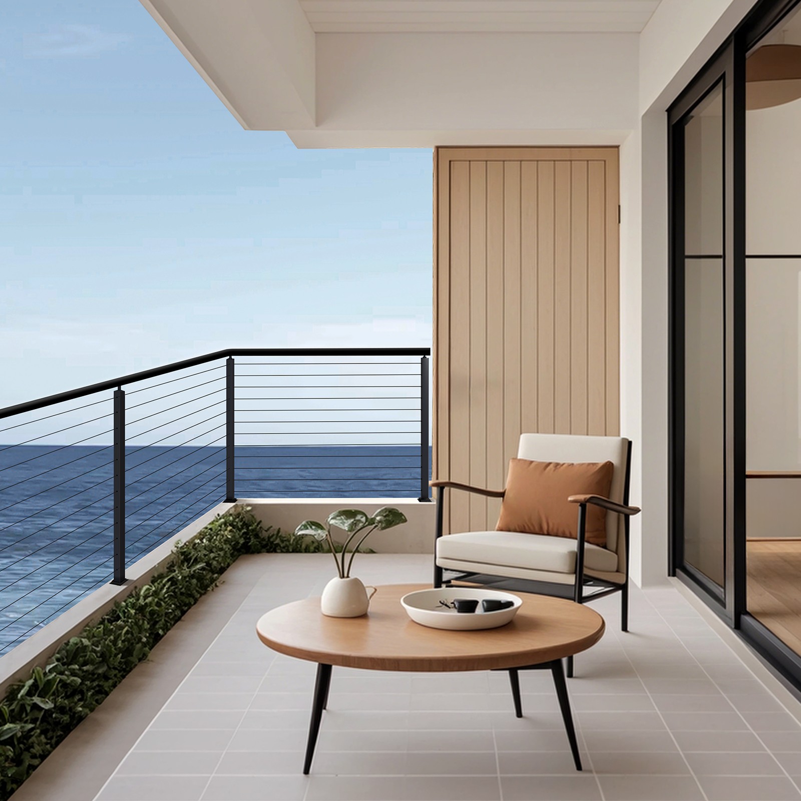 VEVOR Cable Railing Post 42x2x2 In with Pre-Drilled Holes 1JZLGZXHS106AWJO6001V0