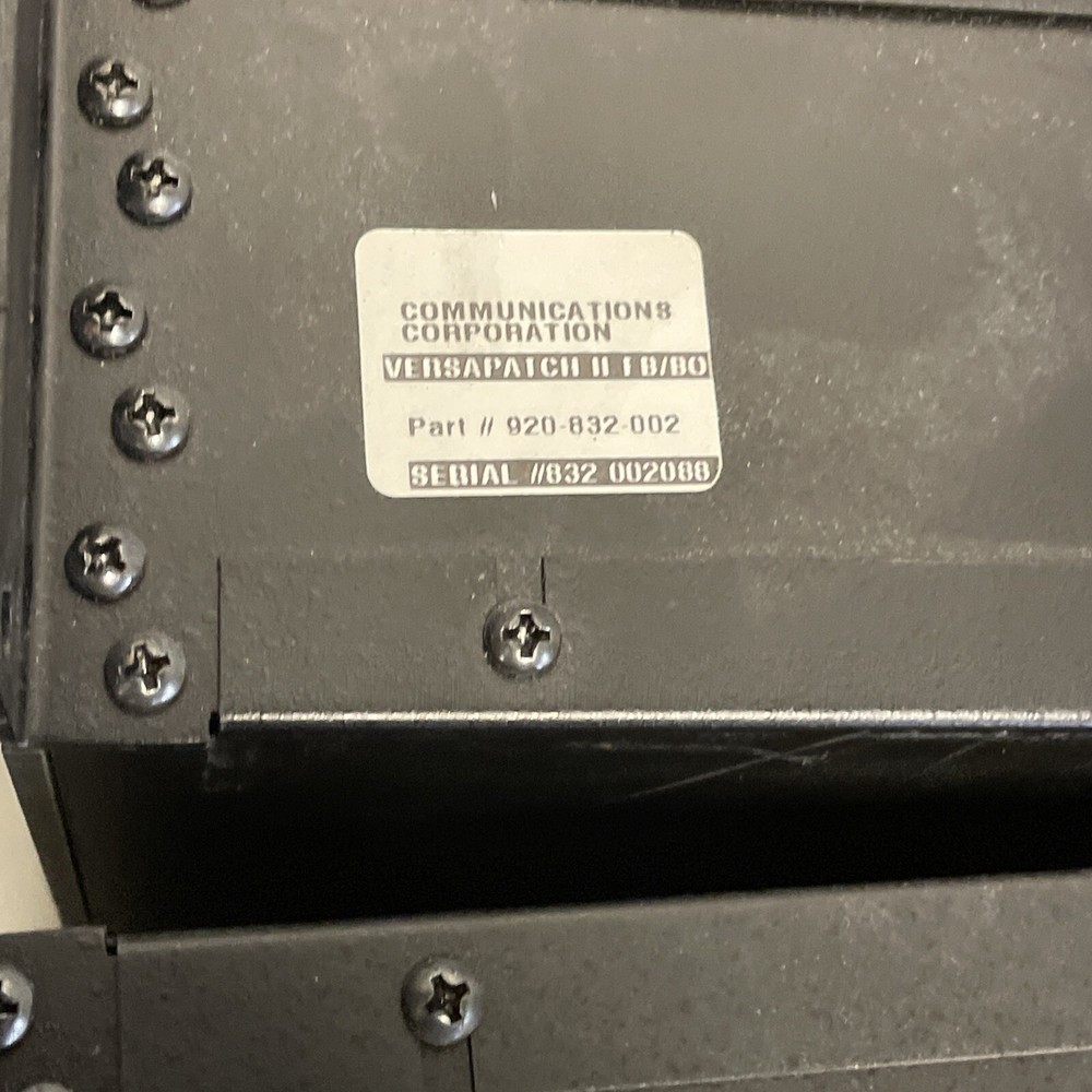 24x2 Audio Patch Bay Panel Rack Mount - COMMUNICATIONS CORPORATION - VERSAPATCH