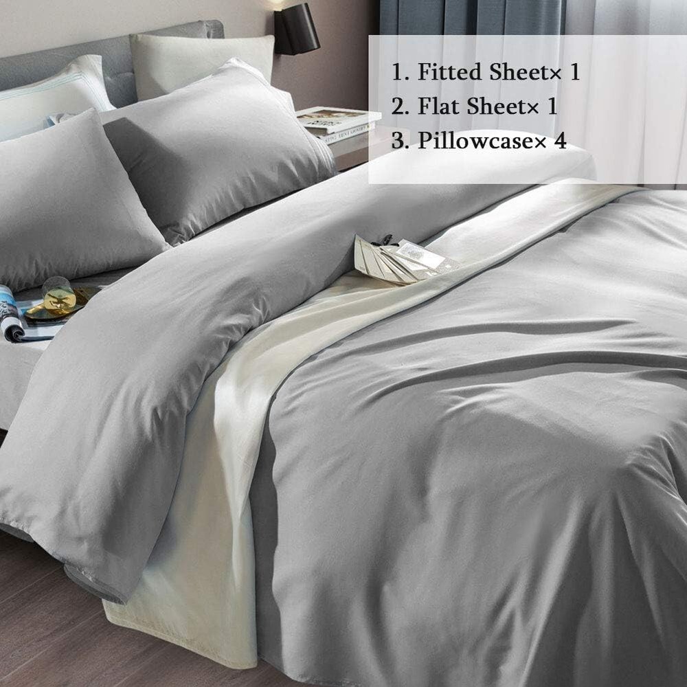 Deep Pocket King Bed Sheet Set - 1800 Thread Count Microfiber, Soft & Stylish