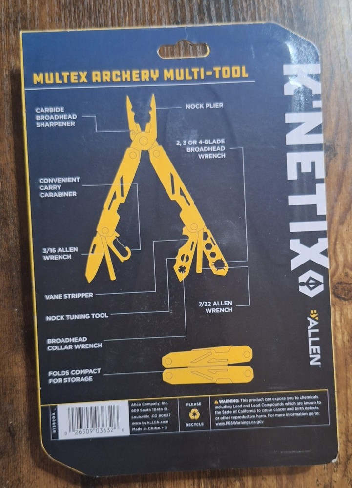 New K'netix Allen Multex Archery Multi-Tool w/ 15+ Tools Knetix