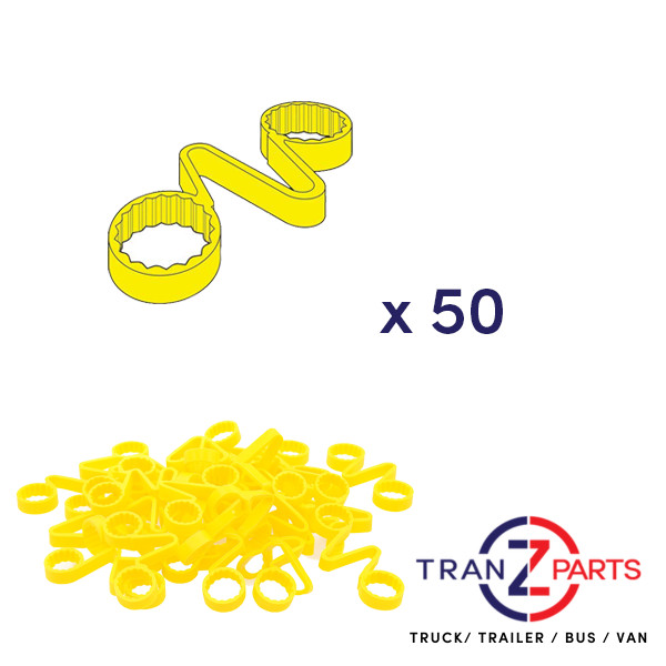 30MM GENUINE CHECKPOINT CHECKLINK WHEEL NUT INDICATOR YELLOW X 50