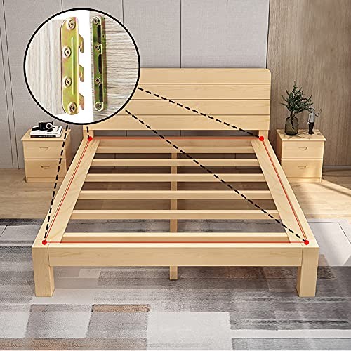 4 Set Bed Rail Brackets-Bed Frame Hardware for Wood Bed Frame Headboards
