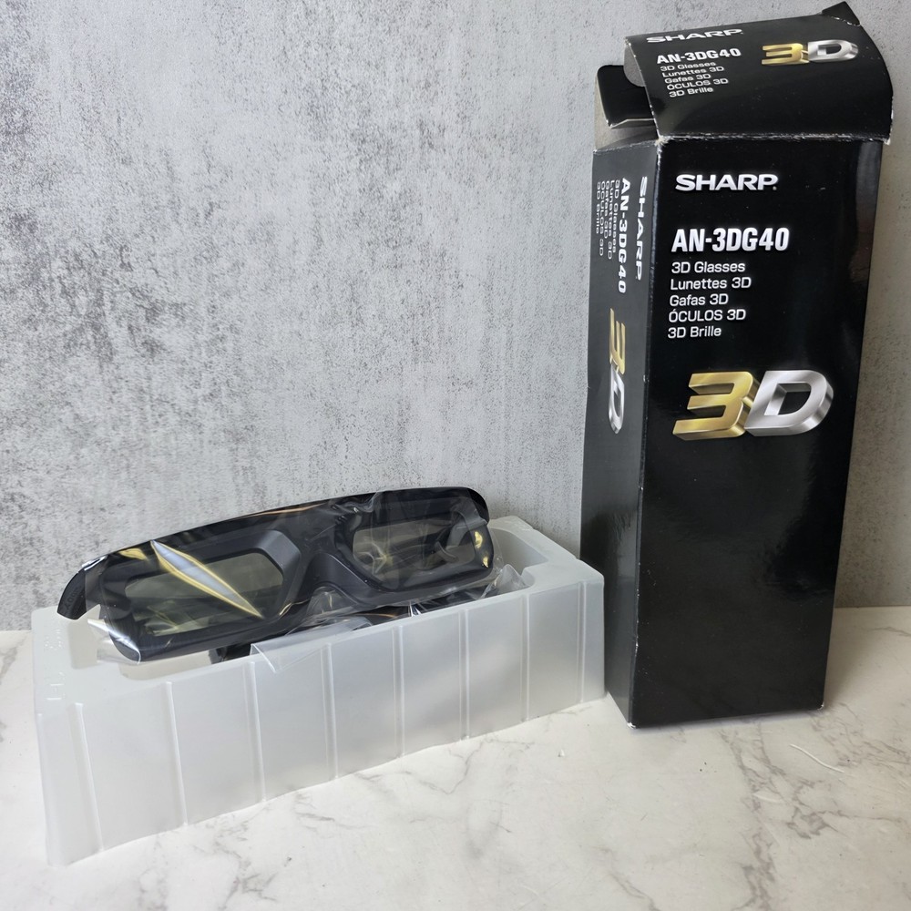 Sharp AQUOS AN3DG40 Active 3D Glasses (Black)  - New Open Box