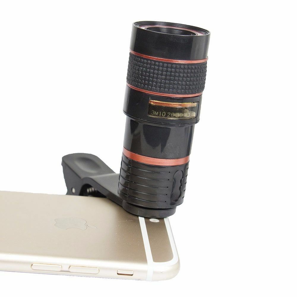 Universal 8X Zoom Lens Optical Clip Telephoto Telescope Cell Phone Camera Lens