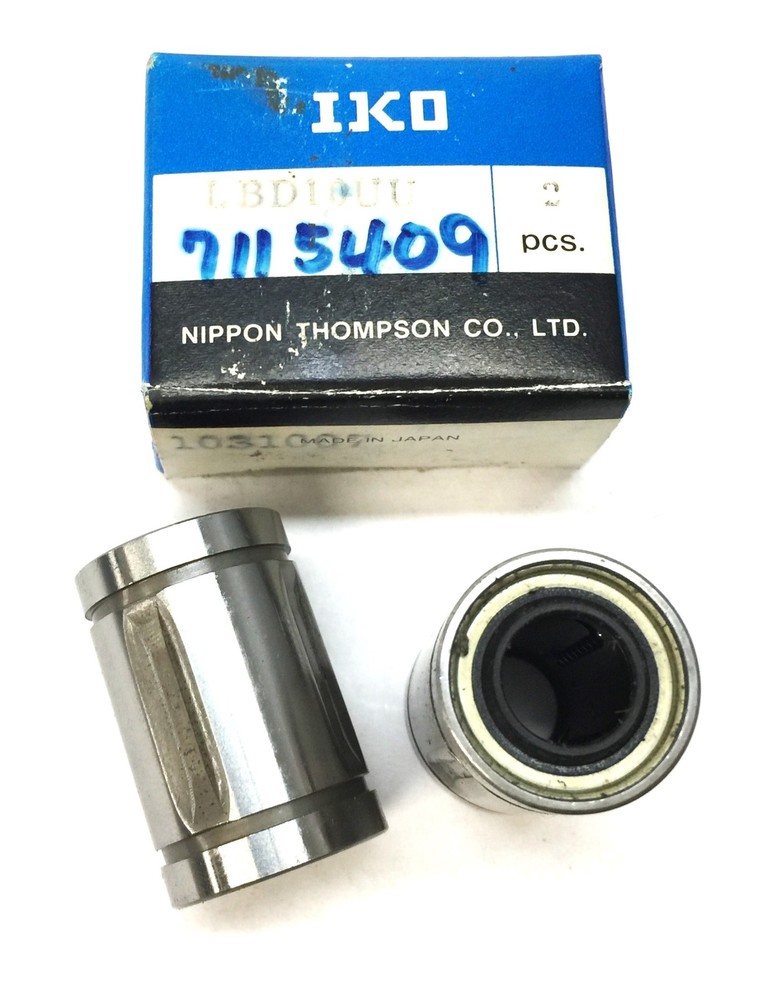 IKO Linear Roller Bearing Pack (2pcs) LBD10UU NOS