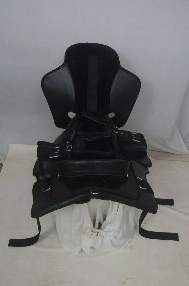 Treeless Synthetic Bareback Extra Panel Horse Tack Saddle .