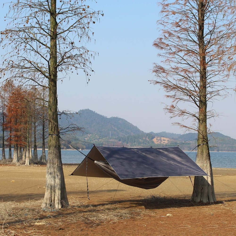 Sunyear Double Camping Hammock with Net & Rain Fly Tent Tarp...