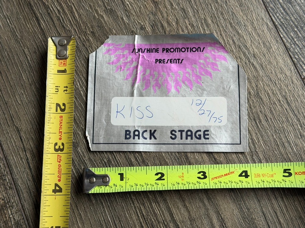 KISS Pass Alive Tour Backstage Louisville KY Dec 27 1975 Vintage Kiss Aucoin
