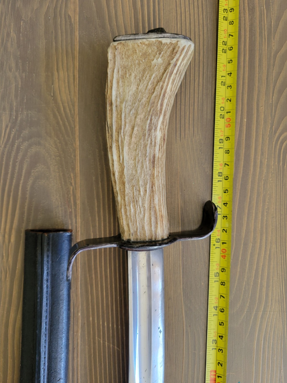 Custom Made Civil War Style Short Sword with Sheath, Used