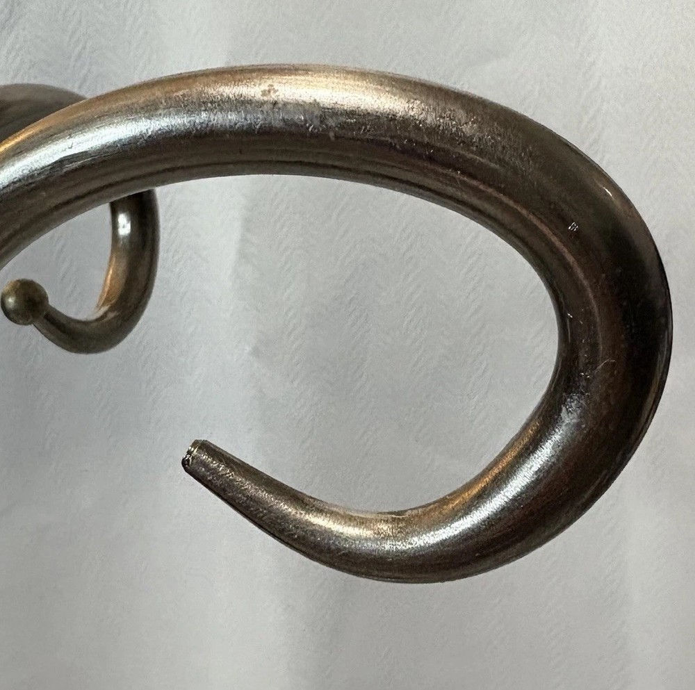 Vintage Wrought Iron Fireplace Tool Stand Twisted Scroll Design 29"