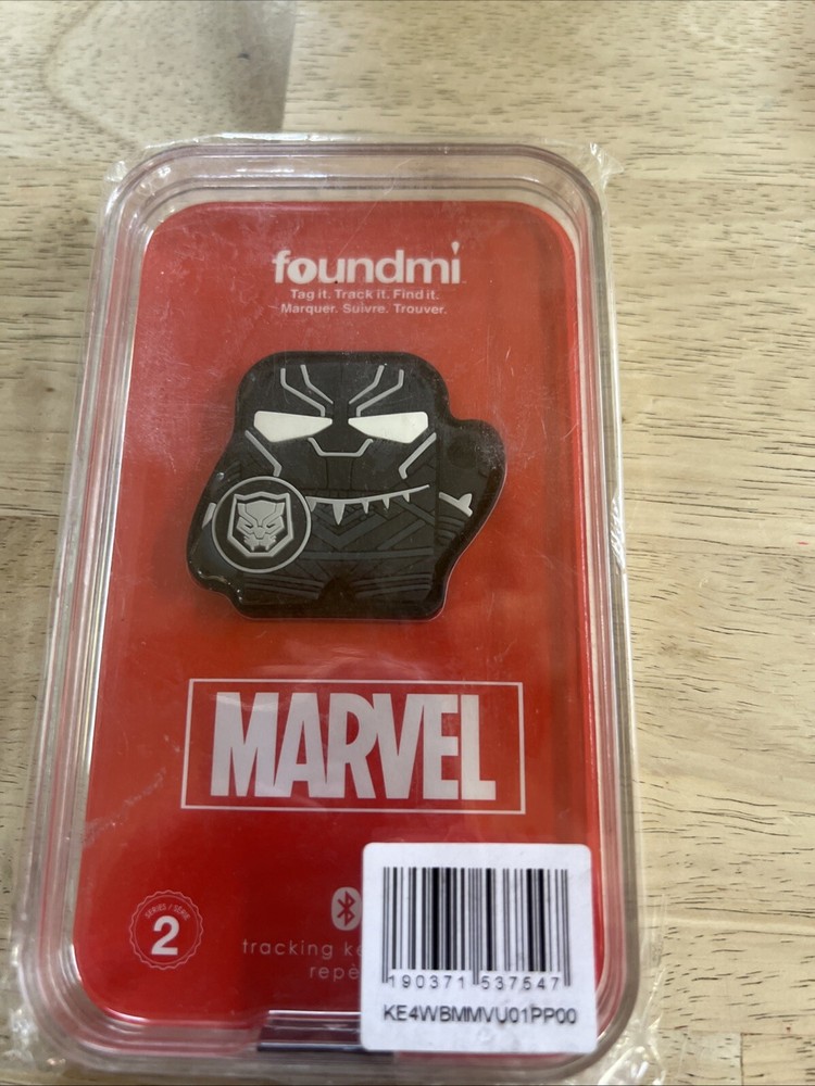 Black Panther Foundmi Bluetooth Tracker Backpack Keys GPS Marvel Keychain