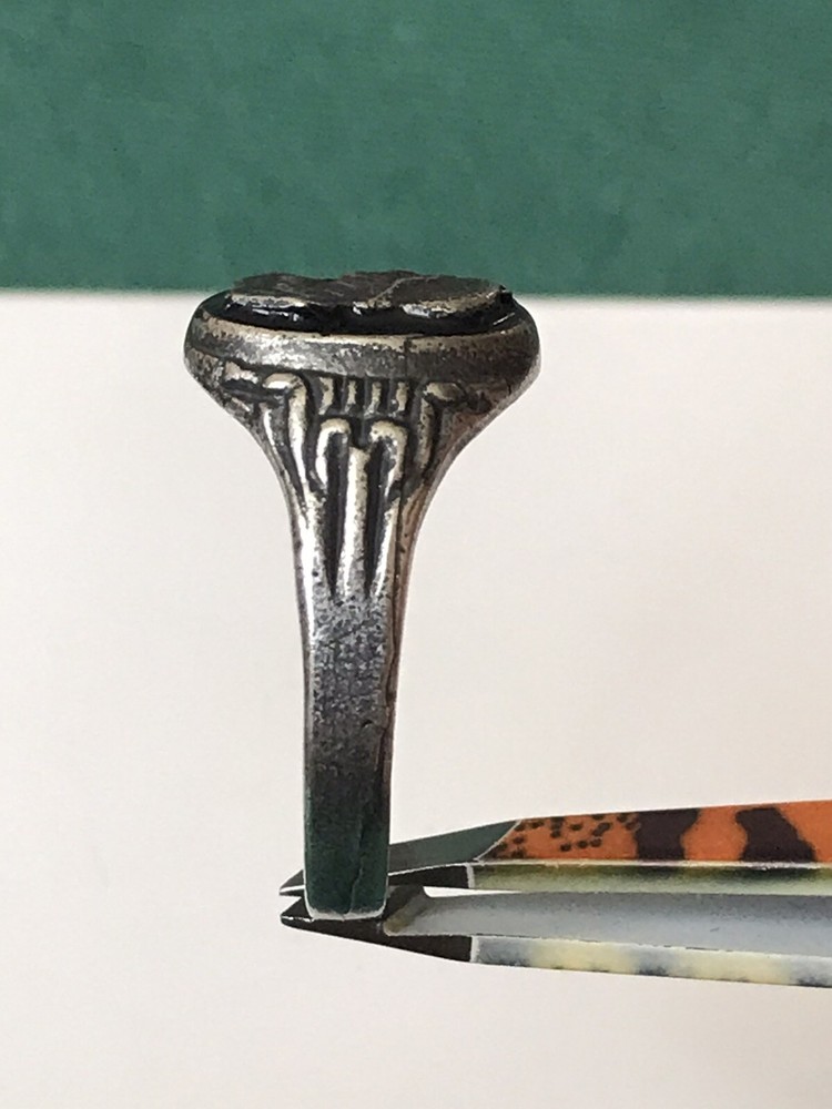 German silver ring. World War II.