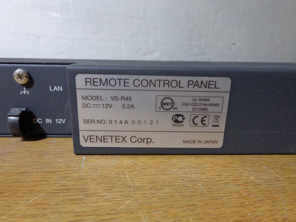 VENETEX PANASONIC VS-R45 Remote Control Panel (No AC Adapter)