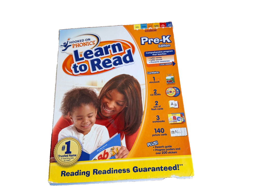 Hooked On Phonics Pre-K Edition Learn to Read Program 3-4 Years