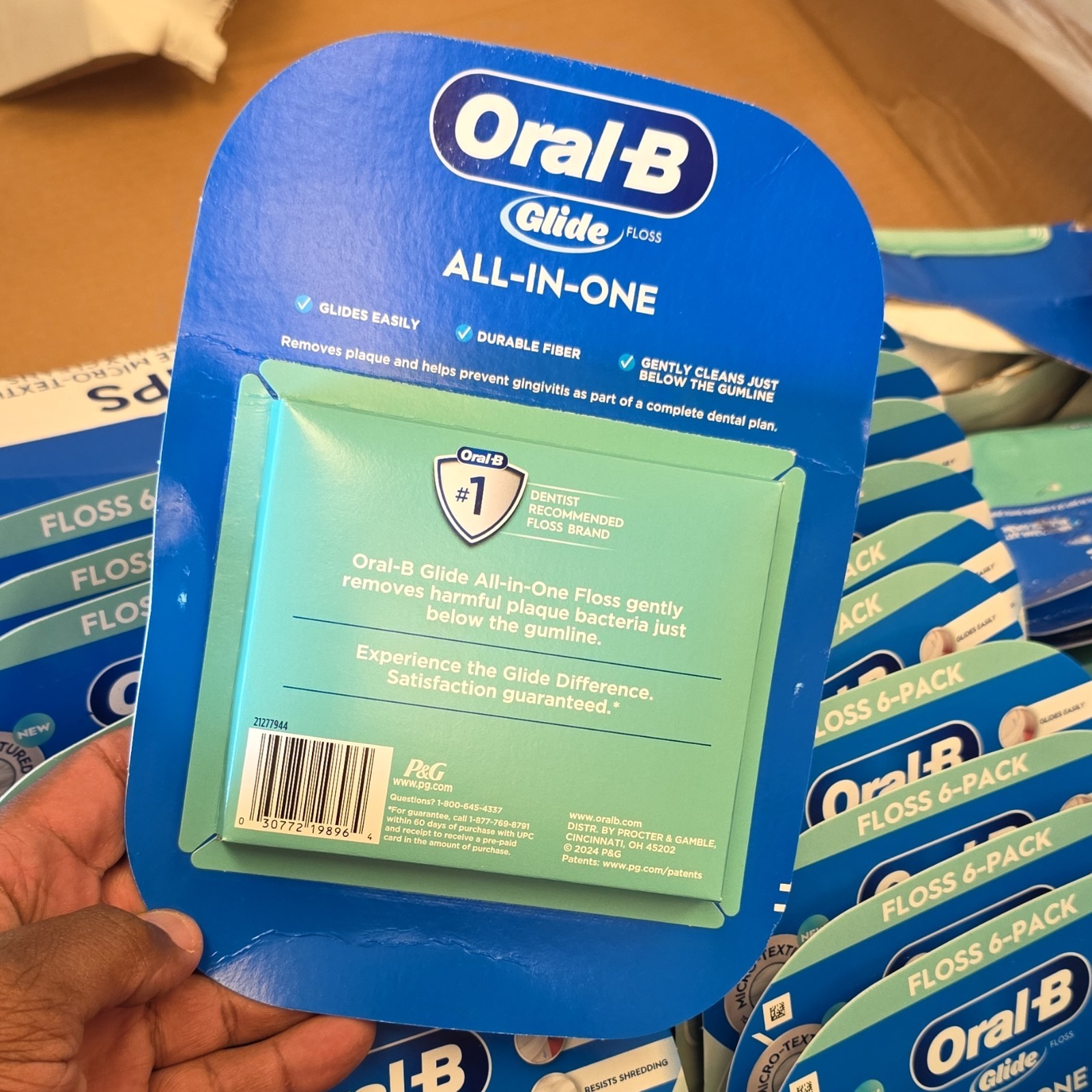 Oral B Glide All-In-One Dental Floss Mint 44m 6 Pack Dental Care