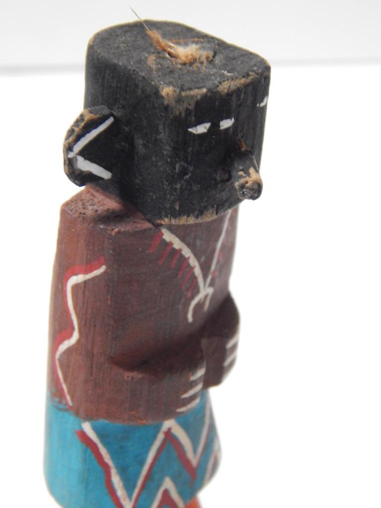 OLD 3 1/8" VINTAGE HOPI PUEBLO INDIAN ROUTE 66 YEI DSGN / KACHINA