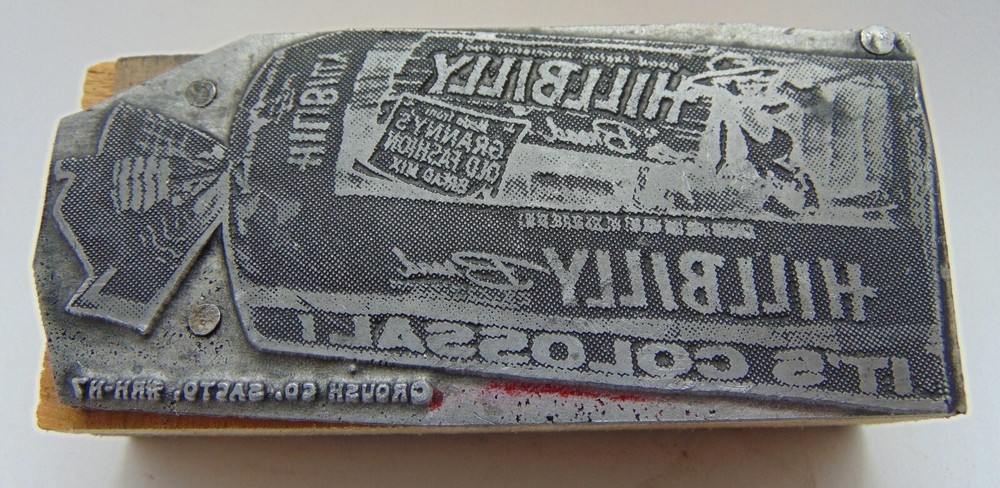 Printing Letterpress Printers Block Hill Billy Bread